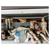 LOT OF DOLLS, PARTS, CLOTHING