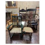 5 PC. ROCKING CHAIRS