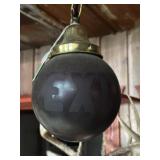 ANTIQUE EXIT GLOBE SWAG LAMP