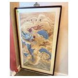 KOREAN KENHIRO DRAGON PAINTING ON SILK