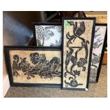 FRAMED TEMPLE RUBBINGS - ARTWORKS