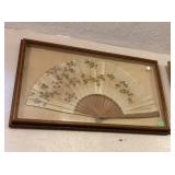 ANTIQUE FRAMED SILK FAN
