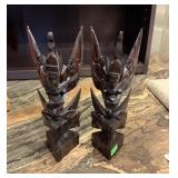 CARVED WOOD GUANYIN SCULPTURES