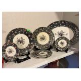 BURSLEM TRANSFERWARE PLATES/PLATTER