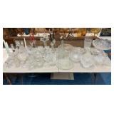 LOT OF CLEAR GLASS/CRYSTAL