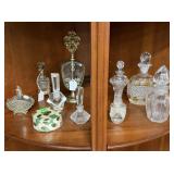 LOT OF PERFUME DECANTERS/VANITY ITEMS