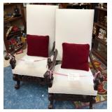PAIR OF THRONE CHAIRS