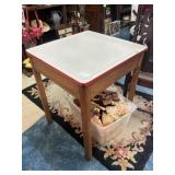 VINTAGE ENAMEL TOP KITCHEN TABLE