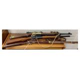 LOT OF PELLET RIFLES/WALL HANGERS