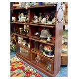 DOUBLE BARRISTER BOOKCASES - FOUR SECTION
