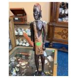AFRICAN CARVED WARRIOR