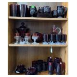 COLLECTION OF RUBY GLASS