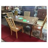 DINING TABLE AND FOUR CHAIRS
