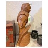 CARVED BUST OF GUANYIN