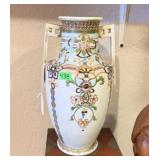 JAPANESE ART NOUVEAU PORCELAIN DECORATED URN