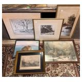 LOT OF FRAMED WORKS OF ART