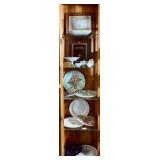 CONTENTS OF CABINET - PLATES, ETC.