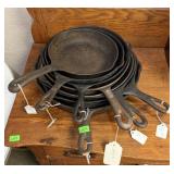 LOT OF CAST IRON COOKWARE PANS