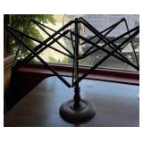 ANTIQUE YARN SPOOL ON PEDESTAL
