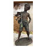 LE SIFFLEUR SPELTER STATUE