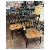 LOT OF FIVE HITCHCOCK CHAIRS