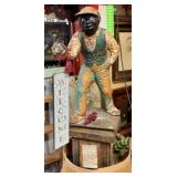 ANTIQUE CAST IRON LAWN JOCKEY
