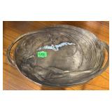 ANTIQUE BRASS RELIEF TRINKET DISH