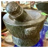 STONE MORTAR AND PESTLE