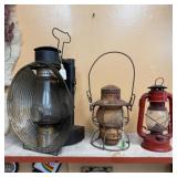 LOT OF LANTERNS/RAILROAD/SIGNAL