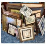 LARGE LOT OF FRAME WORKS OF ART
