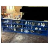 BLUE SHELF WITH CONTENTS
