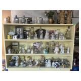 YELLOW SHELF WITH CONTENTS
