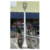PAIR - CAST IRON STREET LAMPS/GLOBES