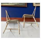 PAIR OF HALF CHAIR WALL SHELVES