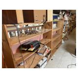 LOT OF 12 WOODEN SHELVES