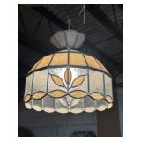 STAINED GLASS SWAG LAMP