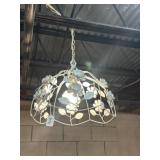 METAL LEAF AND BRANCH SWAG LAMP