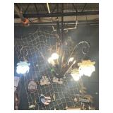 FOUR ARM WROUGHT IRON CHANDELIER