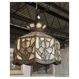 STAINED GLASS SWAG LAMP
