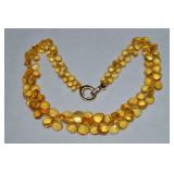 Stauer 925 Sterling Vermeil Citrine Necklace 15'
