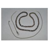 (2) 925 Sterling Chains w/ 18' & 17' Byzantine