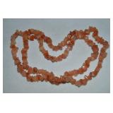 Red Aventurine Chip Strand Necklace 34'