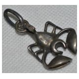 925 Sterling Scorpion Pendant 2' Long