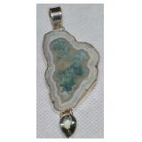 925 Sterling Amethyst Stalactite Pendant 2 7/8'L