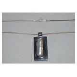 NF 925 Sterling Pearl Pendant Necklace 18'