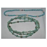 925 Sterling Turquoise & Pearl Necklace + Premier