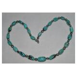 Danbury Mint 925 Sterling Turquoise Necklace 21'