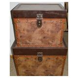 (2) Handled & Hinged Storage Chests 24x16x19.5