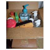 Box of Hand Sanitizers, Kiwi Shoe Shine Kit +