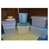Lot of Storage Totes from Shoebox to 20+ Gal